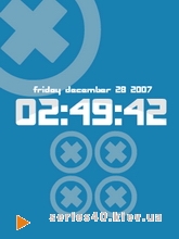 Blue Cross Clock | 240*320